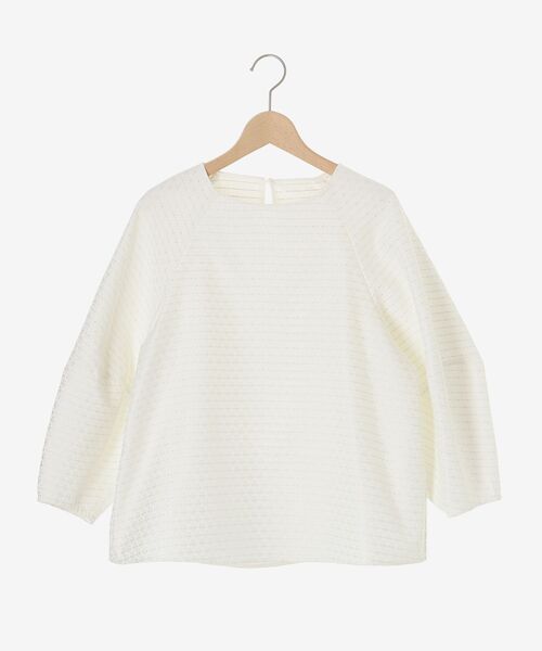 le.coeur blanc（ルクールブラン）の「《手洗い可能》小花ラメジャガードプルオーバー（シャツ/ブラウス・レディース・オフホワイト/ブラック・38）」の12枚目の写真