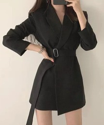 SHEPP（シープ）の「ベルト付きトレンチ風ワンピース（ワンピース）」