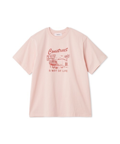 Mila Owen（ミラオーウェン）の「グラフィックT【手洗い可能】（Tシャツ/カットソー・レディース・ホワイト/チャコールグレー/ベージュ/ピンク・0/1）」の4枚目の写真