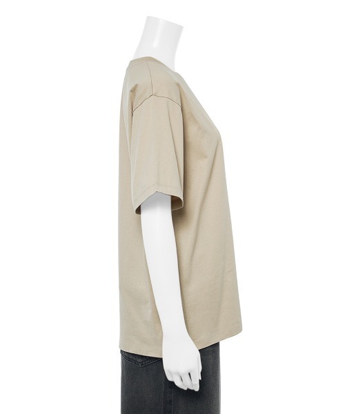 Mila Owen（ミラオーウェン）の「グラフィックT【手洗い可能】（Tシャツ/カットソー・レディース・ホワイト/チャコールグレー/ベージュ/ピンク・0/1）」の6枚目の写真