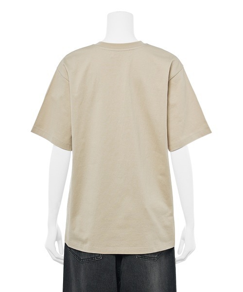 Mila Owen（ミラオーウェン）の「グラフィックT【手洗い可能】（Tシャツ/カットソー・レディース・ホワイト/チャコールグレー/ベージュ/ピンク・0/1）」の7枚目の写真