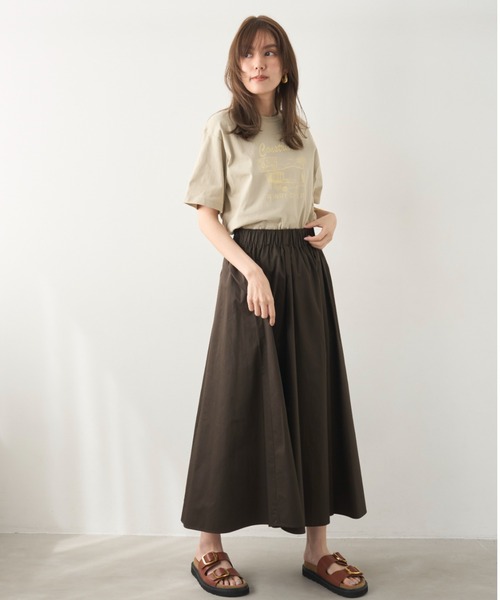 Mila Owen（ミラオーウェン）の「グラフィックT【手洗い可能】（Tシャツ/カットソー・レディース・ホワイト/チャコールグレー/ベージュ/ピンク・0/1）」の17枚目の写真