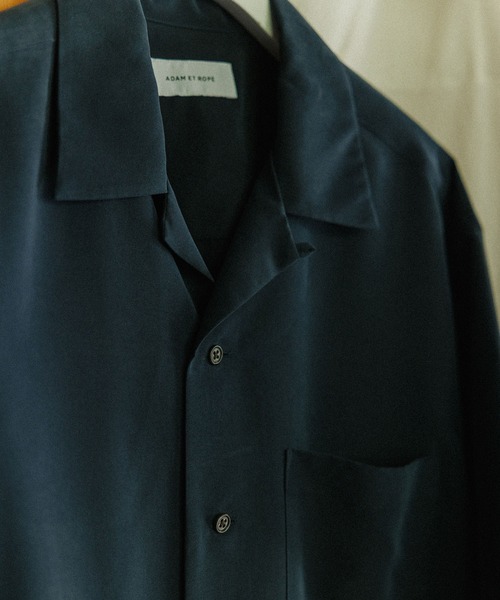 リラックス ドレープ レーヨン オープンカラーシャツ / ロングシーズン