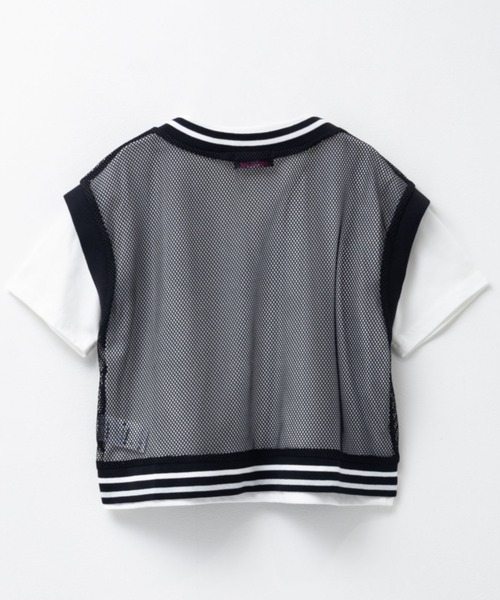 RICH MIX（リッチミックス）の「RICH MIX メッシュベスト ＋ プリントTシャツ セット アンサンブル（アンサンブル・キッズ・サックスブルー系1/ブラック系1・150/130/140/160）」の3枚目の写真