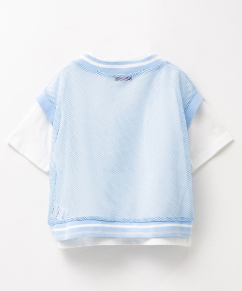 RICH MIX（リッチミックス）の「RICH MIX メッシュベスト ＋ プリントTシャツ セット アンサンブル（アンサンブル・キッズ・サックスブルー系1/ブラック系1・150/130/140/160）」の7枚目の写真