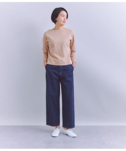 SIPULI（シプリ）の「French Terry ガゼット付きプルオーバー（Tシャツ/カットソー・レディース・ダークグレー/ピンク/ホワイト・2）」の17枚目の写真