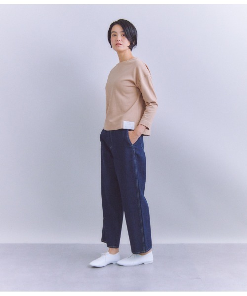 SIPULI（シプリ）の「French Terry ガゼット付きプルオーバー（Tシャツ/カットソー・レディース・ダークグレー/ピンク/ホワイト・2）」の18枚目の写真