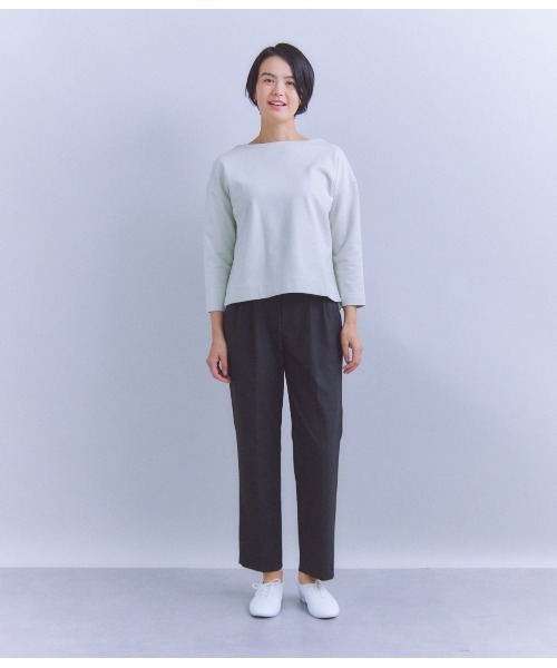 SIPULI（シプリ）の「French Terry ガゼット付きプルオーバー（Tシャツ/カットソー・レディース・ダークグレー/ピンク/ホワイト・2）」の19枚目の写真