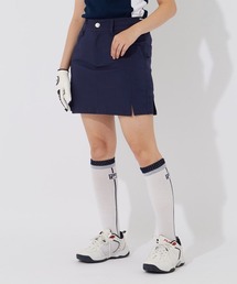 裾プリーツ　ハイテンションストレッチ　スカート