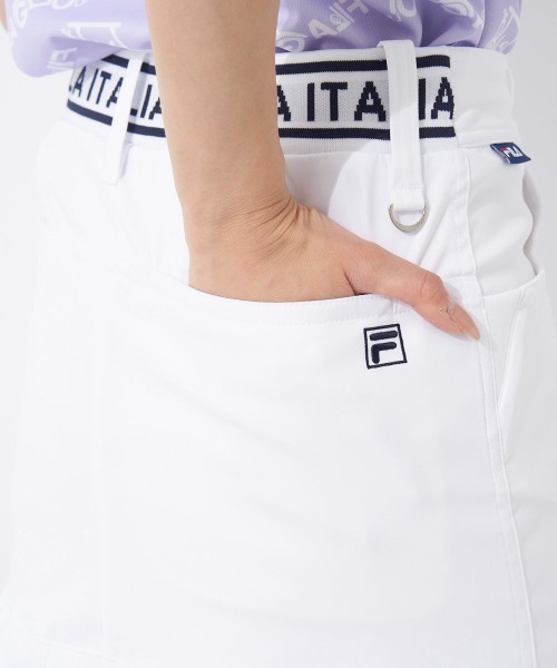 FILA GOLF（フィラゴルフ ）の「裾プリーツ　ハイテンションストレッチ　スカート（スカート・レディース・ホワイト/ベージュ/ネイビー/ブラック・SMALL/MEDIUM/LARGE）」の14枚目の写真