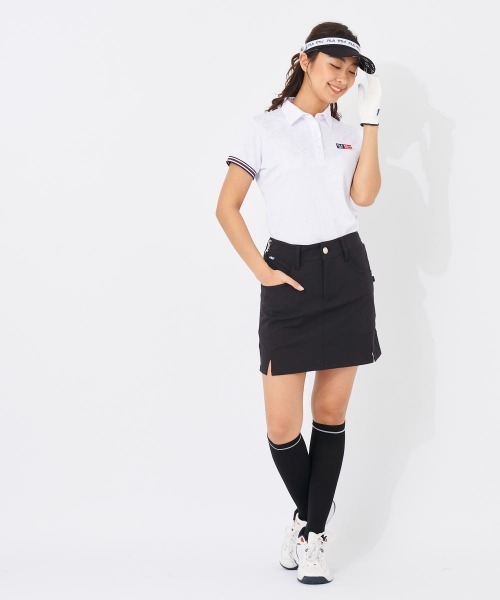 FILA GOLF（フィラゴルフ ）の「裾プリーツ　ハイテンションストレッチ　スカート（スカート・レディース・ホワイト/ベージュ/ネイビー/ブラック・SMALL/MEDIUM/LARGE）」の17枚目の写真