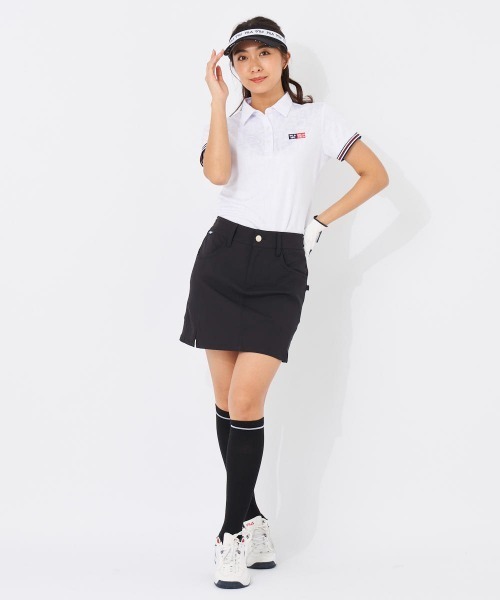 FILA GOLF（フィラゴルフ ）の「裾プリーツ　ハイテンションストレッチ　スカート（スカート・レディース・ホワイト/ベージュ/ネイビー/ブラック・SMALL/MEDIUM/LARGE）」の18枚目の写真