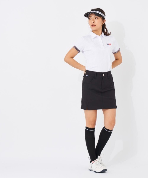 FILA GOLF（フィラゴルフ ）の「裾プリーツ　ハイテンションストレッチ　スカート（スカート・レディース・ホワイト/ベージュ/ネイビー/ブラック・SMALL/MEDIUM/LARGE）」の19枚目の写真