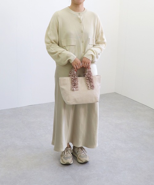 T・S・L（ティーエスエル）の「ハンドルフリルミニトートバッグ（トートバッグ・レディース・チャコールグレー/グレイッシュベージュ/ブルー・FREE）」の14枚目の写真