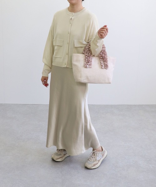 T・S・L（ティーエスエル）の「ハンドルフリルミニトートバッグ（トートバッグ・レディース・チャコールグレー/グレイッシュベージュ/ブルー・FREE）」の15枚目の写真