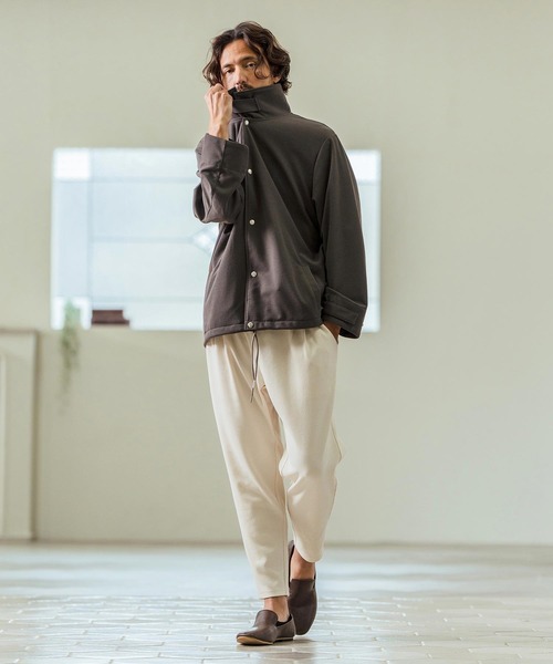 Magine(マージン)の「mp13238- Seersucker Two Tuck Design Tapered Pants ツータックパンツ(その他パンツ・メンズ・チャコール/キナリ/ブラック・44/46/48)」の9枚目の写真