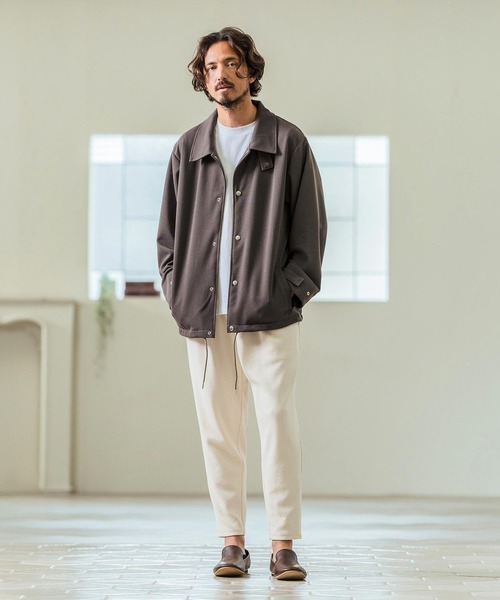 Magine(マージン)の「mp13238- Seersucker Two Tuck Design Tapered Pants ツータックパンツ(その他パンツ・メンズ・チャコール/キナリ/ブラック・44/46/48)」の10枚目の写真