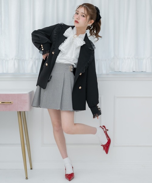 セール】レースフリルテーラードジャケット（テーラードジャケット