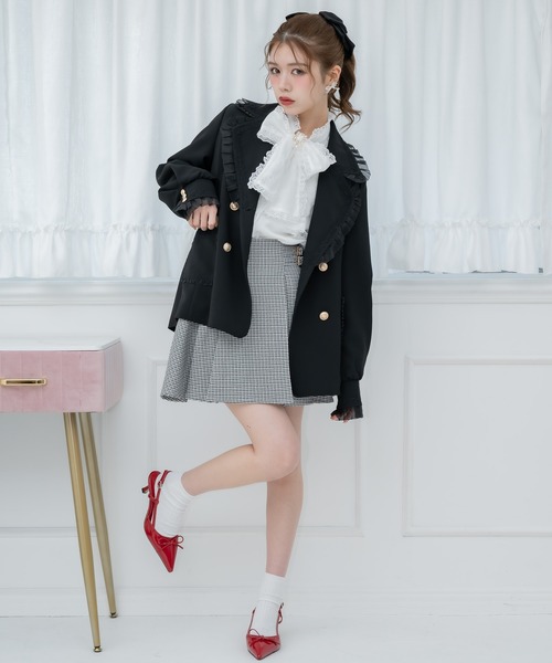 セール】レースフリルテーラードジャケット（テーラードジャケット