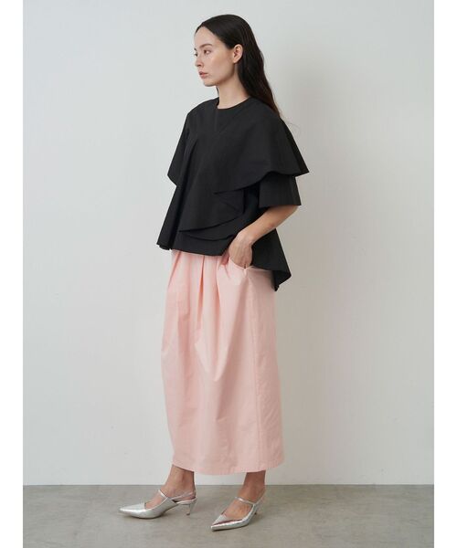 ELENDEEK（エレンディーク）の「ショルダーラッフルブラウス（シャツ/ブラウス・レディース・その他1/ブラック/オフホワイト・FREE）」の13枚目の写真