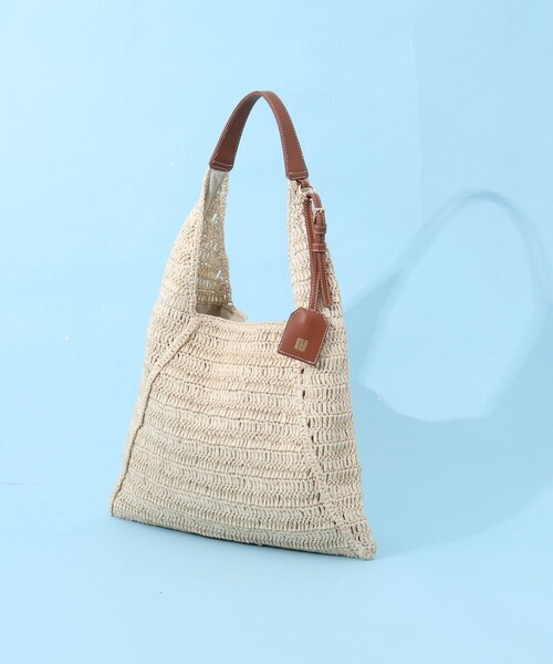 NOLLEY’S(ノーリーズ)の「ペーパークロシェバッグ(ショルダーバッグ・レディース・ベージュ/ブラック・FREE)」の3枚目の写真