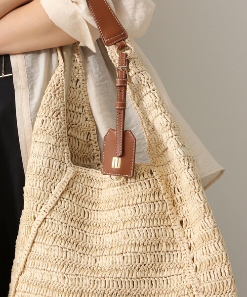 NOLLEY’S(ノーリーズ)の「ペーパークロシェバッグ(ショルダーバッグ・レディース・ベージュ/ブラック・FREE)」の8枚目の写真