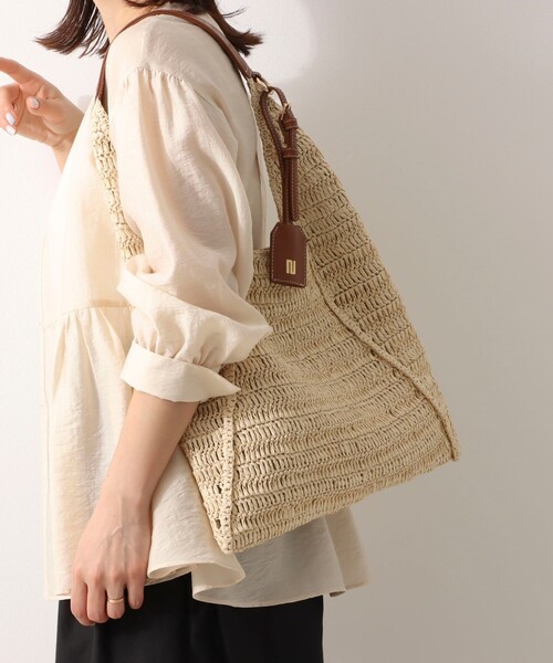 NOLLEY’S(ノーリーズ)の「ペーパークロシェバッグ(ショルダーバッグ・レディース・ベージュ/ブラック・FREE)」の9枚目の写真