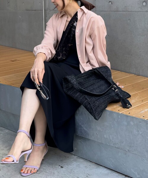 NOLLEY’S(ノーリーズ)の「ペーパークロシェバッグ(ショルダーバッグ・レディース・ベージュ/ブラック・FREE)」の14枚目の写真