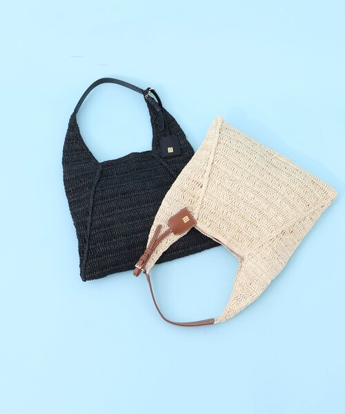 NOLLEY’S(ノーリーズ)の「ペーパークロシェバッグ(ショルダーバッグ・レディース・ベージュ/ブラック・FREE)」の17枚目の写真