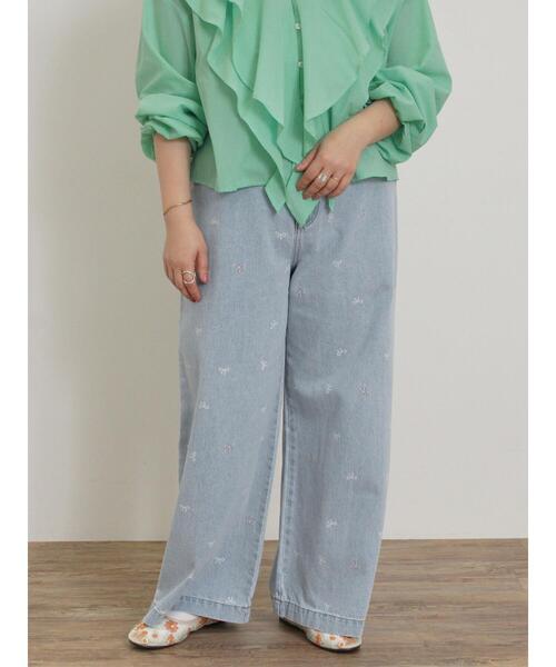 Samansa Mos2（サマンサ モスモス）の「【M/Lサイズ】ホックタックデニムパンツ（その他パンツ・レディース・サックスブルー/ブラック/ブルー・L/M）」の15枚目の写真