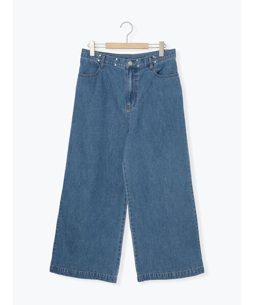 Samansa Mos2（サマンサ モスモス）の「【M/Lサイズ】ホックタックデニムパンツ（その他パンツ・レディース・サックスブルー/ブラック/ブルー・L/M）」の6枚目の写真