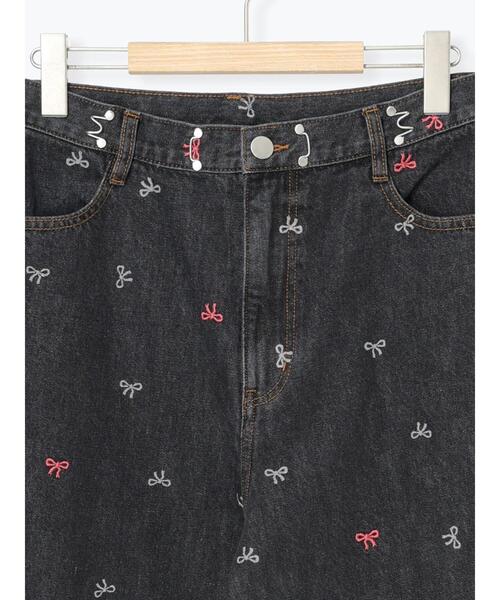 Samansa Mos2（サマンサ モスモス）の「【M/Lサイズ】ホックタックデニムパンツ（その他パンツ・レディース・サックスブルー/ブラック/ブルー・L/M）」の9枚目の写真