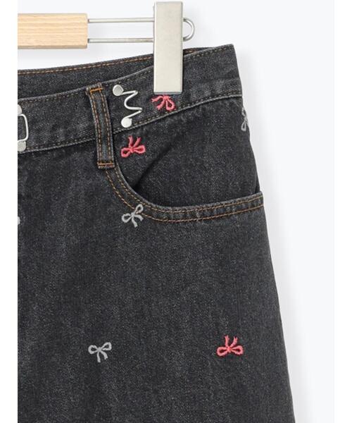 Samansa Mos2（サマンサ モスモス）の「【M/Lサイズ】ホックタックデニムパンツ（その他パンツ・レディース・サックスブルー/ブラック/ブルー・L/M）」の10枚目の写真