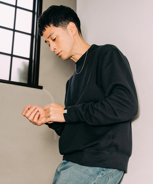 loopwheeler スウェット LOOPWHEELER Sweat Trainer Long Sleeve S Navy G Used