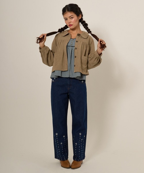 ジャケット・アウター TINA:JOJUN ジップアップフード付き ボンバージャケット TINA：JOJUN