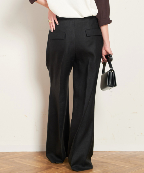 AP STUDIO(エーピーストゥディオ)の「テノールワイドパンツ(スラックス・レディース・ブラック・34/36/38/40)」の2枚目の写真