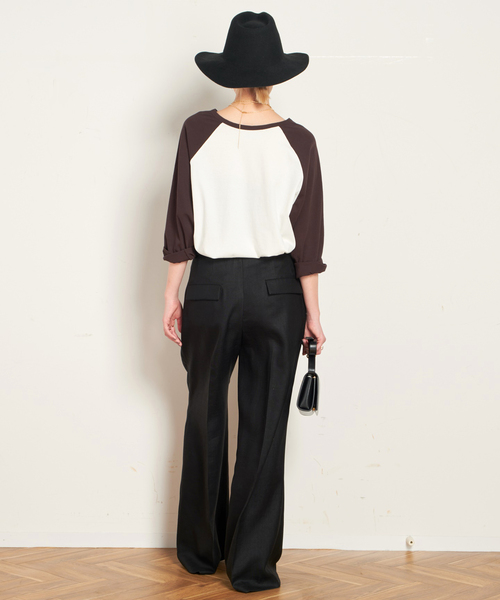 AP STUDIO(エーピーストゥディオ)の「テノールワイドパンツ(スラックス・レディース・ブラック・34/36/38/40)」の5枚目の写真