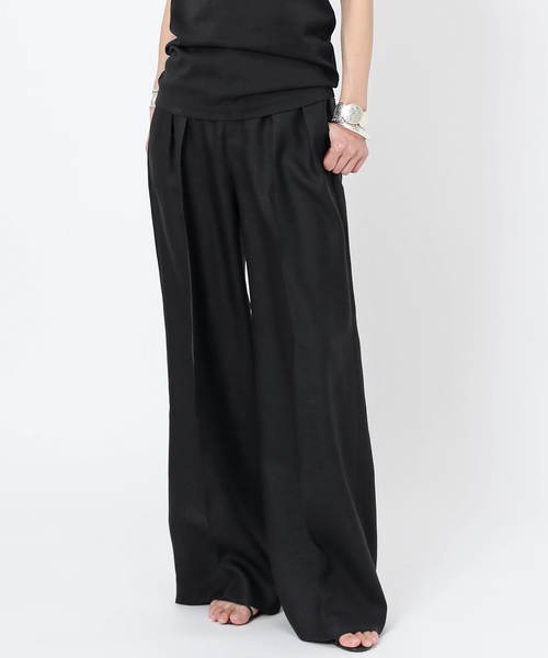 AP STUDIO(エーピーストゥディオ)の「テノールワイドパンツ(スラックス・レディース・ブラック・34/36/38/40)」の6枚目の写真