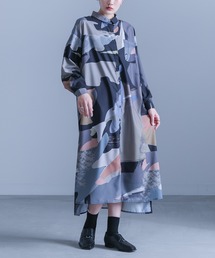 kOhAKU | 『アート柄シャツワンピース』(シャツワンピース)