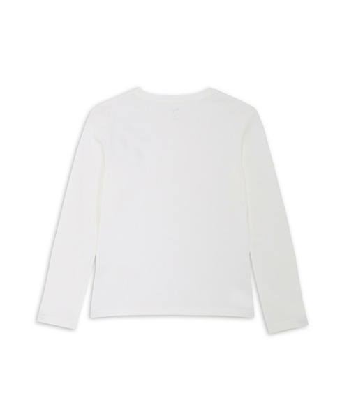 PUMA（プーマ）の「PUMA プーマ ウィメンズ ESS スモール NO. 1 ロゴ 長袖 Tシャツ（Tシャツ/カットソー・レディース・ホワイト/ブラック・LARGE/MEDIUM/SMALL/X-LARGE）」の4枚目の写真