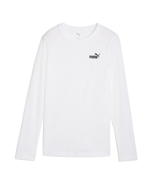 PUMA（プーマ）の「PUMA プーマ ウィメンズ ESS スモール NO. 1 ロゴ 長袖 Tシャツ（Tシャツ/カットソー・レディース・ホワイト/ブラック・LARGE/MEDIUM/SMALL/X-LARGE）」の2枚目の写真