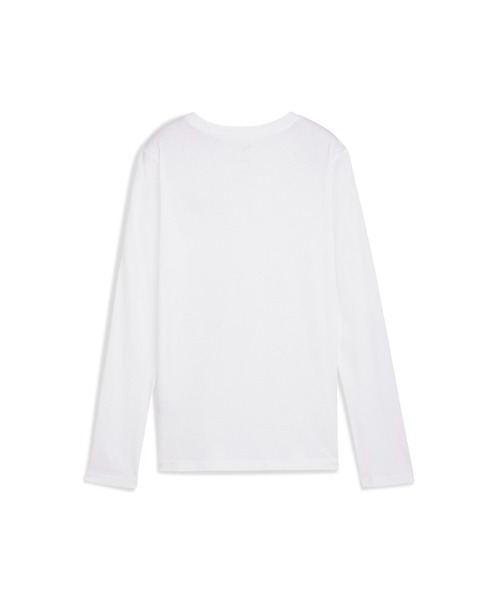 PUMA（プーマ）の「PUMA プーマ ウィメンズ ESS スモール NO. 1 ロゴ 長袖 Tシャツ（Tシャツ/カットソー・レディース・ホワイト/ブラック・LARGE/MEDIUM/SMALL/X-LARGE）」の3枚目の写真