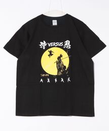 JIN plus（ジンプラス）の「侍＆忍者　JINプラスブラックTシャツ（Tシャツ/カットソー）」