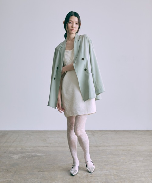EN NEUME（エンノイム）の「Semi-Sheer Oversized Jacket（テーラードジャケット・レディース・ブラウン/ミント/アイボリー・FREE）」の19枚目の写真