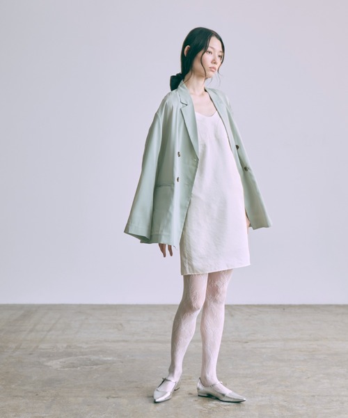 EN NEUME（エンノイム）の「Semi-Sheer Oversized Jacket（テーラードジャケット・レディース・ブラウン/ミント/アイボリー・FREE）」の20枚目の写真