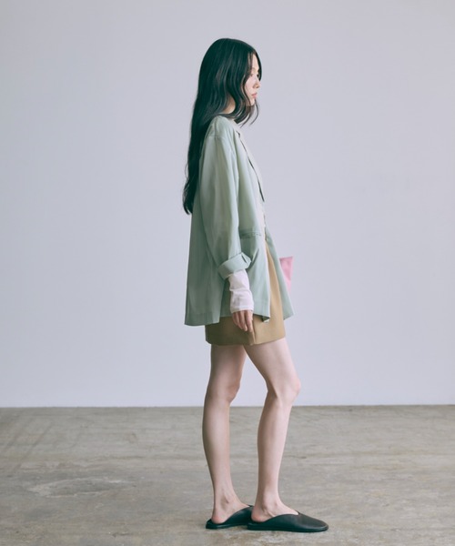 EN NEUME（エンノイム）の「Semi-Sheer Oversized Jacket（テーラードジャケット・レディース・ブラウン/ミント/アイボリー・FREE）」の18枚目の写真