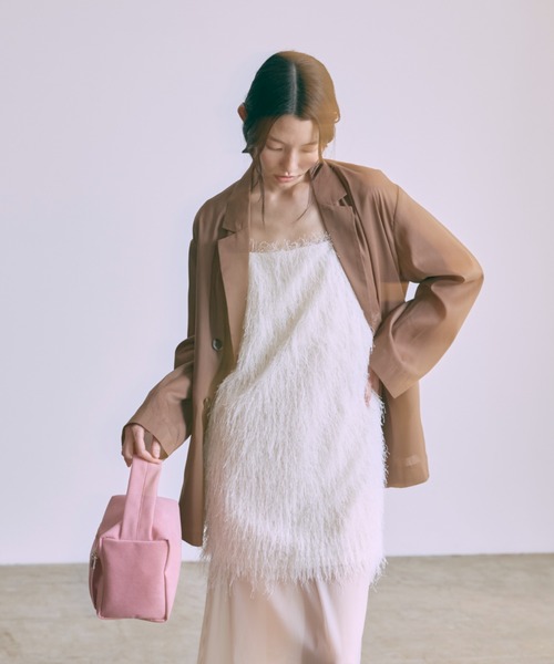 EN NEUME（エンノイム）の「Semi-Sheer Oversized Jacket（テーラードジャケット・レディース・ブラウン/ミント/アイボリー・FREE）」の15枚目の写真