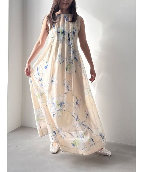 OUNNOUN】プリントタックワンピース（ワンピース）｜OUNNOUN