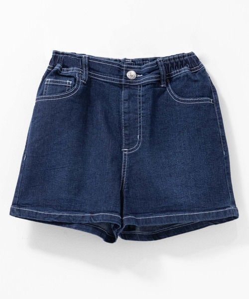 NAVY(ネイビー)の「【ガールズ】NAVY ストレッチ ハイウエストショートパンツ(その他パンツ・キッズ・ライトブルー/ブラック/サックスブルー/ブラック系その他/ネイビー系/ブルー系/ミント/パープル・120/130/140/150/160)」の7枚目の写真