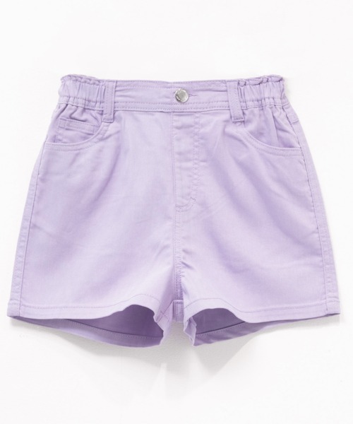 NAVY(ネイビー)の「【ガールズ】NAVY ストレッチ ハイウエストショートパンツ(その他パンツ・キッズ・ライトブルー/ブラック/サックスブルー/ブラック系その他/ネイビー系/ブルー系/ミント/パープル・120/130/140/150/160)」の1枚目の写真